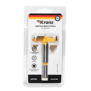 Сверло Форстнера по дереву, 50мм, цилиндрический хвостовик KRANZ