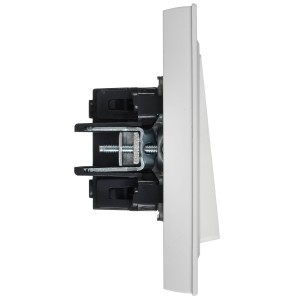 BRITE Выключатель 1-клавишный 10А ВС10-1-0-БрАБ арктический белый IEK