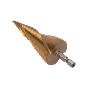 Сверло по металлу ступенчатое ТИТАН 4,0-32,0мм, 102мм, 65 HRC, Р6М5 TiN KRANZ