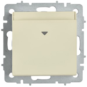 BRITE Выключатель карточный 30А ВС10-1-8-БрКр бежевый IEK