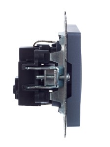 BRITE Розетка 1-местная с заземлением без защитных шторок 16А РС11-1-0-БрМ маренго IEK