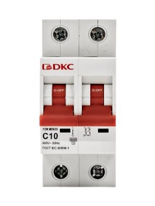 Автоматический выключатель YON max типа MD63S, 4,5кА, 2 полюса, хар-ка C, 10А DKC