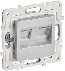 SKANDY Розетка компьютерная двойная RJ45 кат.5E SK-K03S серебряный IEK