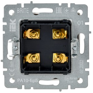 BRITE Аудиорозетка 4-местная РА10-БрБ белый IEK