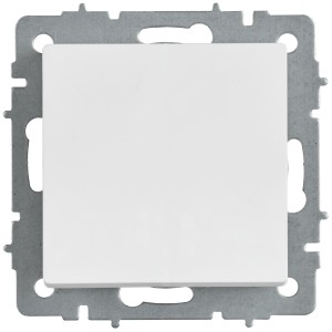 BRITE Выключатель 1-клавишный проходной 10А ВС10-1-6-БрАБ арктический белый IEK