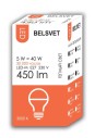 Лампа светодиодная LED-M G45 5 W 3000 К Е27 Belsvet в красочной упаковке