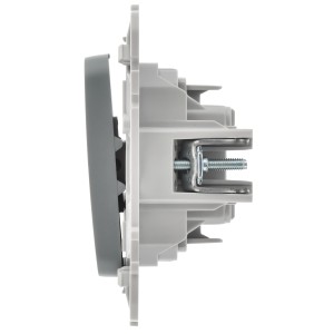 FLITE Выключатель 2-клавишный 10А ВС12-1-0-ФлС серый IEK