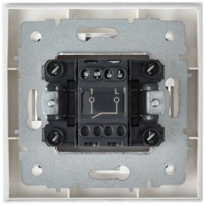 BRITE Выключатель 1-клавишный 10А ВС10-1-0-БрАБ арктический белый IEK