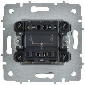 BRITE Выключатель 2-клавишный 10А ВС10-2-0-БрАБ арктический белый IEK