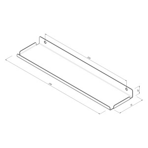 Полка для хранения 290x70мм, металлическая, настенная, черная REXANT