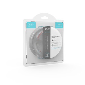 Лента Gauss Basic LED 2835/60 12V 4,8W/m 312lm/m 4000K 8mm IP20 3m 1/100