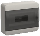 TEKFOR Корпус пластиковый ЩРН-П-12 IP41 черная прозрачная дверь IEK