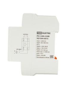 Реле напряжения 1ф серии РН 2 40А-220В (LED-дисплей) TDM