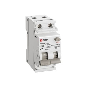 Дифавтомат АВДТ-63N 1P+N 6А (C) 30мА (A) эл-мех 6кА PROXIMA EKF