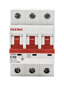 Автоматический выключатель YON max типа MD63N, 6кА, 3 полюса, хар-ка C, 50А DKC