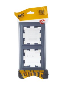 BRITE Рамка 2-местная IP44 РУ-2-БрМ-44 маренго IEK