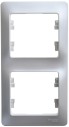 Рамка на 2 поста вертикальная Schneider Electric Glossa GSL000606 Перламутр