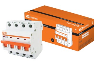 Автоматический выключатель ВА47-29 4Р 8А 4,5кА х-ка D TDM