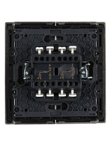 FORTE&PIANO Выключатель 2-клавишный проходной 10А FP507 сталь IEK