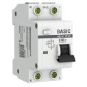 Автоматический выключатель дифференциального тока 1P+N 40А 30мА тип АС х-ка C эл. 4,5кА АД-12 EKF Basic