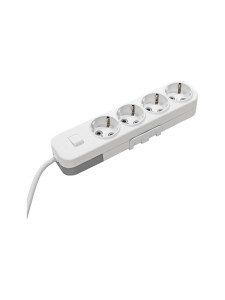 EL-BI,Myra,удлинитель 4гн2м с/з с выкл. белый,527-010202-412