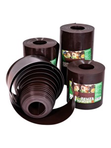 Лента бордюрная 15 см, цвет- коричневый, рулон (10м);ТУ BY 690593344.008-2022,РБ штрих-код 4812203000048