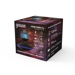 Беспроводная колонка Gauss LV 5W RGB 220-240V/5V Li-ion 900mA левитация LED 1/8