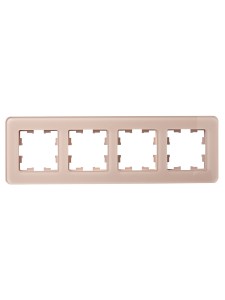 BRITE Рамка 4-местная РУ-4-2-Бр стекло дымчатый RE IEK