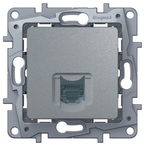 ETIKA Розетка компьютерная RJ45 категория 5Е UTP алюминий