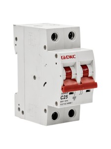 Автоматический выключатель YON max типа MD63N, 6кА, 2 полюса, хар-ка C, 25А DKC