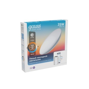 Cвет-ик GaussSmartHome наст-потол 35W2800lm2700-6500K198-264V IP20 400*70мм изм.цвет.тем.+дим LED 1/5