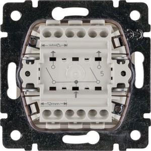 VALENA Выключатель 2-клавишный схема 5 10А безвинтовое крепление слоновая кость