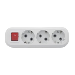 Розеточная колодка GSB-16-3-G-S-IP20 Classic, 16А, 3 места, c/з, c/в, IP20, 1/40