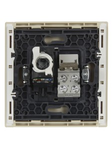 FORTE&PIANO Розетка двойная RJ11+RJ45 кат.5E FP435 ваниль IEK