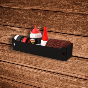 Полка для хранения 275x67мм, металлическая, настенная, черная REXANT