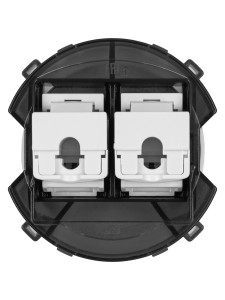 Розетка компьютерная двойная RJ45 белая, "Байкал" TDM