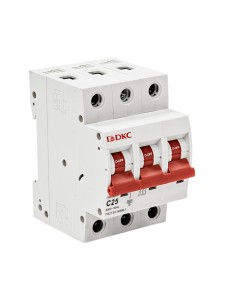 Автоматический выключатель YON max типа MD63N, 6кА, 3 полюса, хар-ка C, 25А DKC