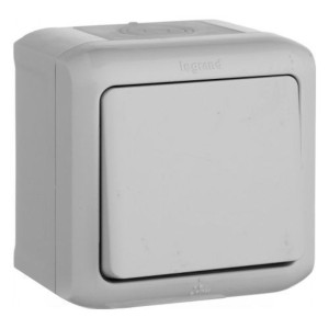 Quteo - Выключатель IP44 (серый)