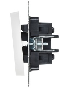 BRITE Выключатель 2-клавишный перекрестный 10А ВС10-2-3-БрАБ арктический белый IEK