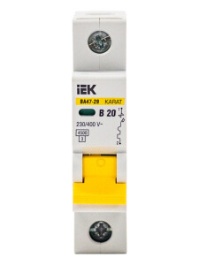 KARAT Автоматический выключатель ВА47-29 1P B 20А 4,5кА IEK