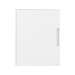 Щиток 24 мод настенный слаботочный FRAME, белый, с белой дверцей, с монтажной платой, 1 розеткой (арт. 76482B) и установочной рамкой DKC