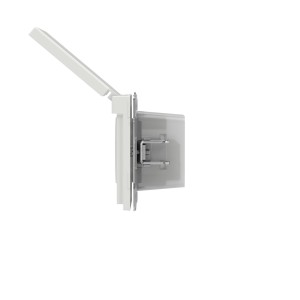 Розетка силовая, 2P+E, с з/ш, с крышкой, IP44, KANT, белый песок DKC