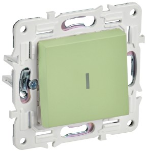 SKANDY Выключатель 1-клавишный проходной с индикацией 10А SK-V08G мятный IEK