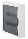 Щит навесной ECO BOX 2x12M, N/PE 3x 6x16+3x10mm2, дымчатая пласт. дверь, белый RAL9003, 434x354x105mm, IP40