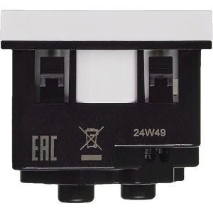 Розетка 45град с заземляющим контактом без защитной шторки и винтовым зажимом (2 модуля) белая