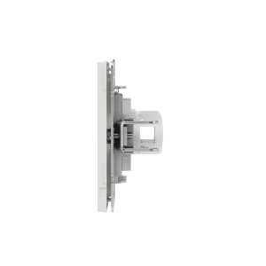 Компьютерная розетка RJ-45 без шторки, кат.6А двойная, KANT, белый песок DKC