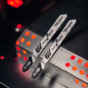 Пилка для электролобзика по металлу T118B 76 мм 12 зубьев на дюйм 3-6 мм (2 шт./уп.) Kranz