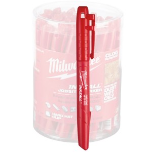 Маркер INKZALL (красный / тонкий) 1 шт, MILWAUKEE