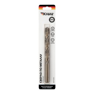 Сверло по металлу 12х151х101мм «Кобальт» (сталь HSS-Co 5 % M35 P6M5K5) DIN 338, 1 шт. в блистере KRA