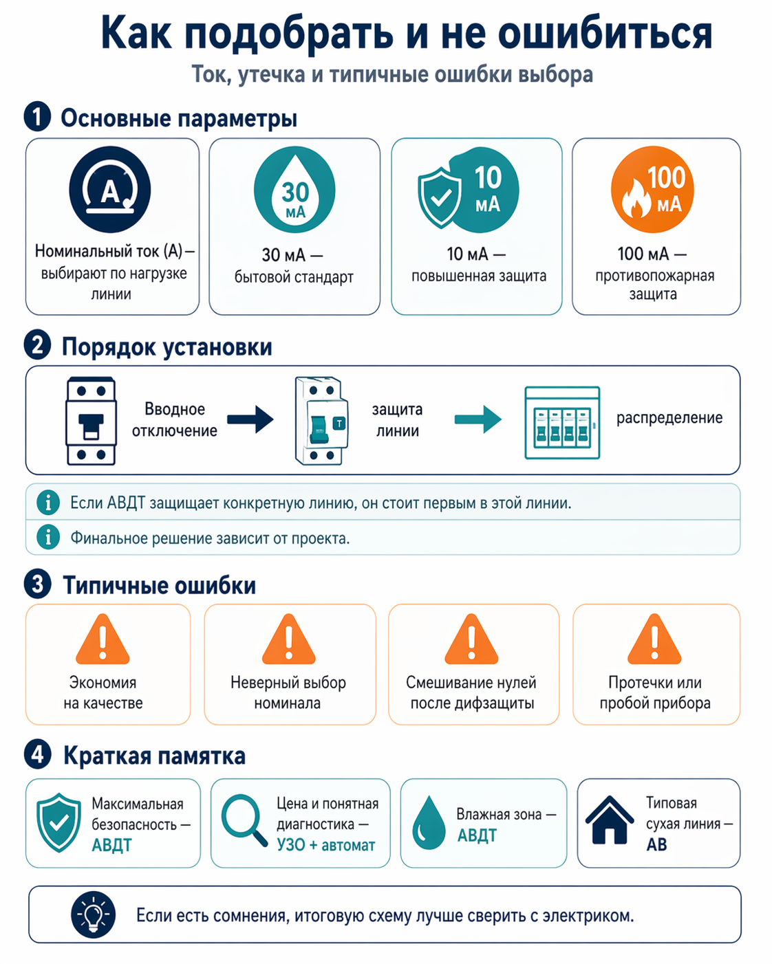 Как подобрать дифавтомат или автомат и не ошибиться